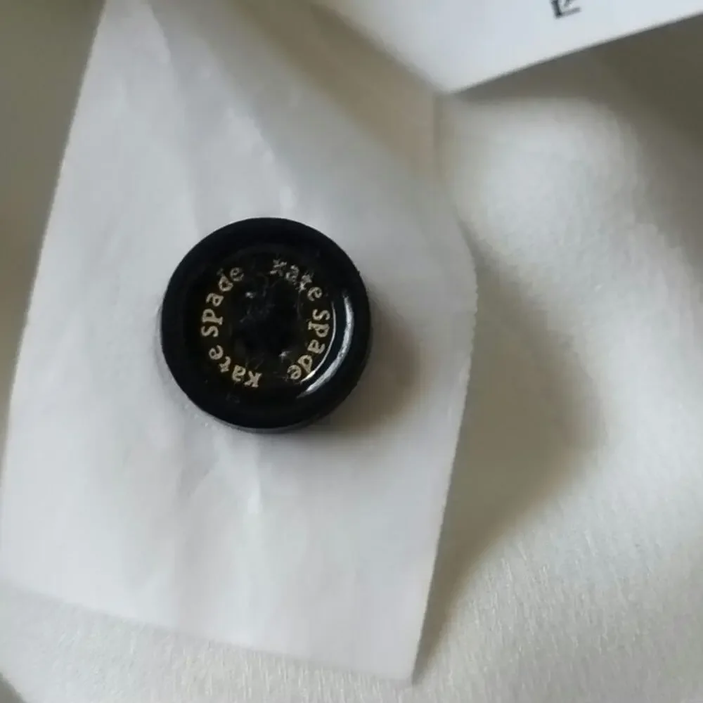 Kate Spade New York Velvet Tie Griffin Dress Size 6 Black Buttons